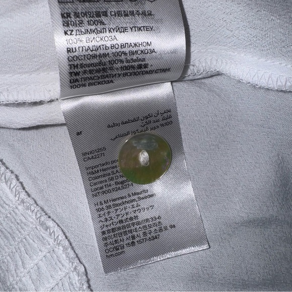 H&M White Button-Front Ruffle Strap Top - Picture 8 of 8